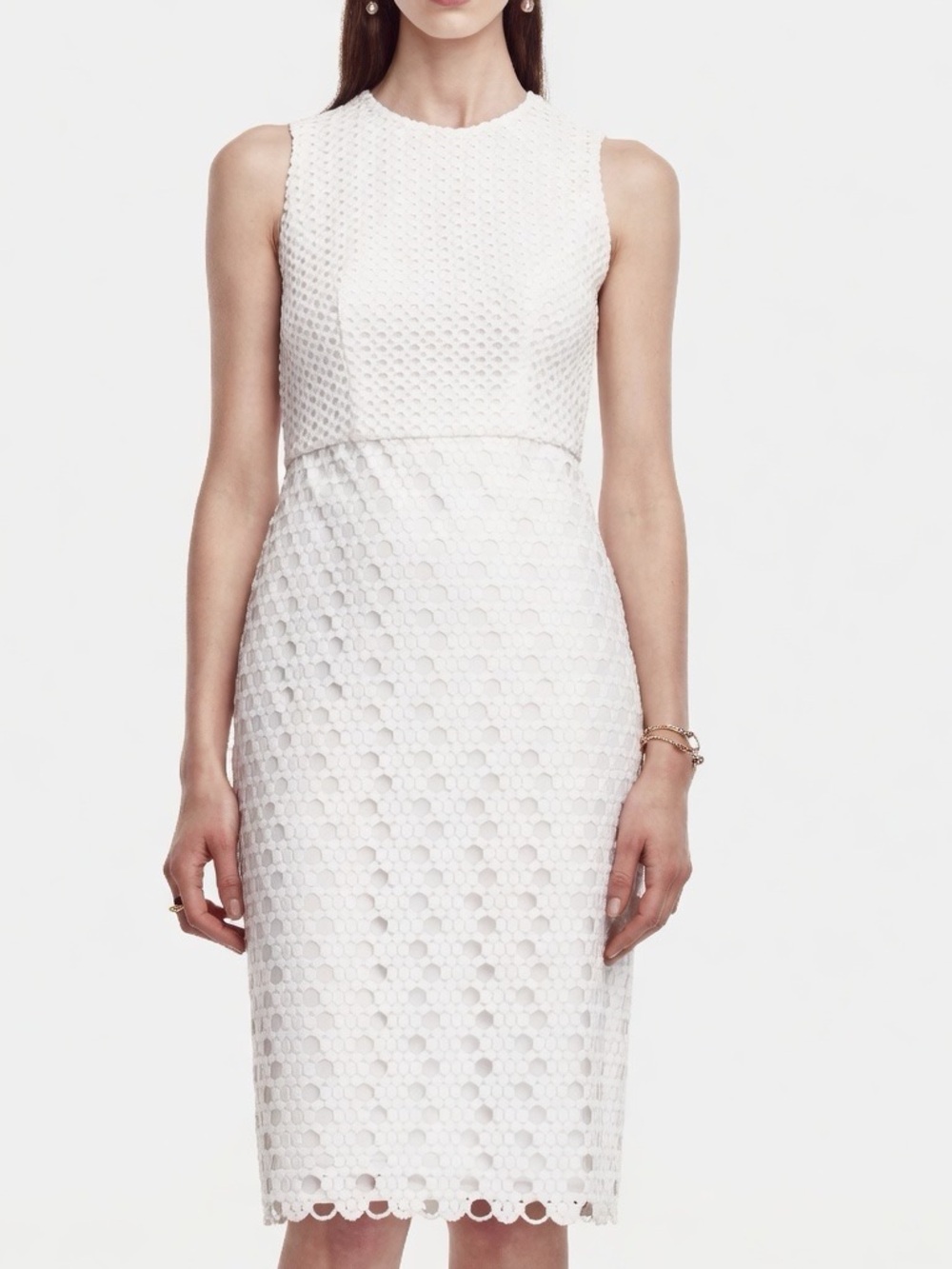 Ann Taylor Eyelet Sheath Dress